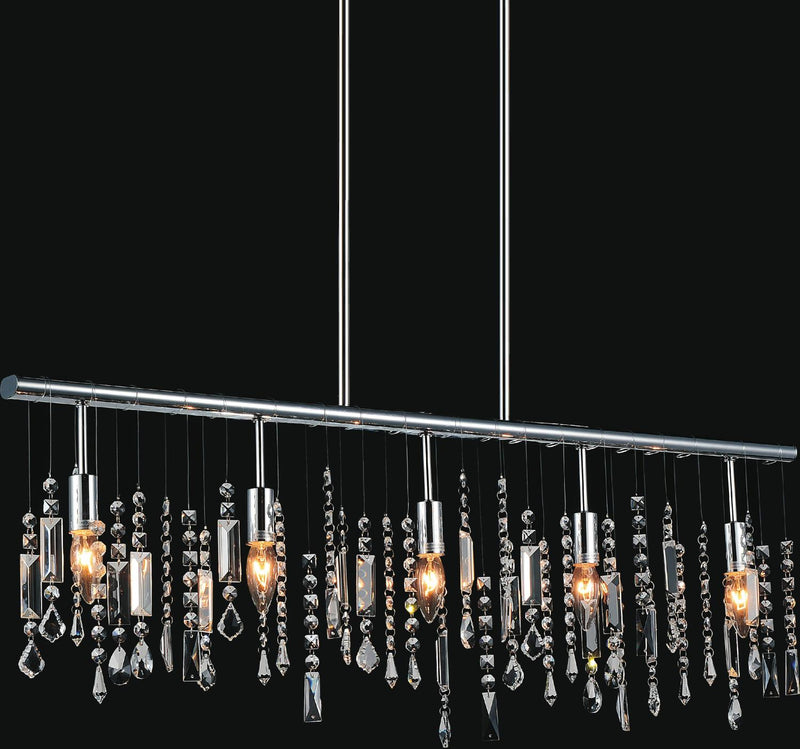 Janine 5 Light Chandelier - Chrome