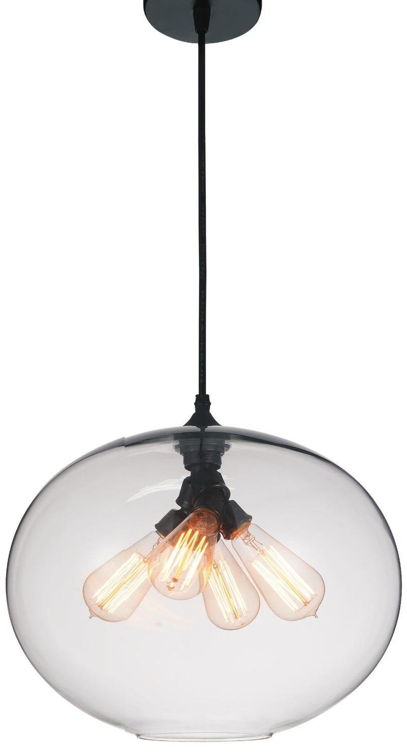 Glass 4 Light Pendant Light - Clear