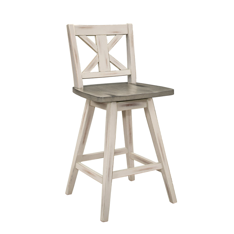 Bryndis Counter-Height Dining Chair - White/Grey