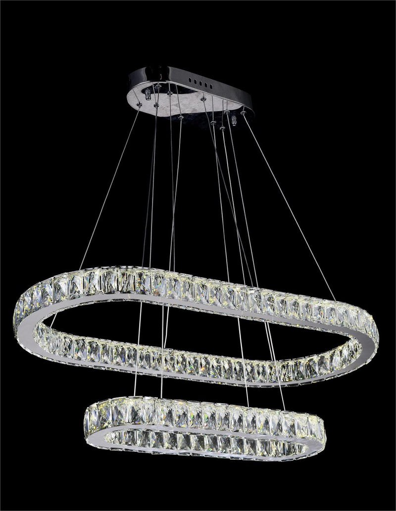 Milan LED Chrome Chandelier