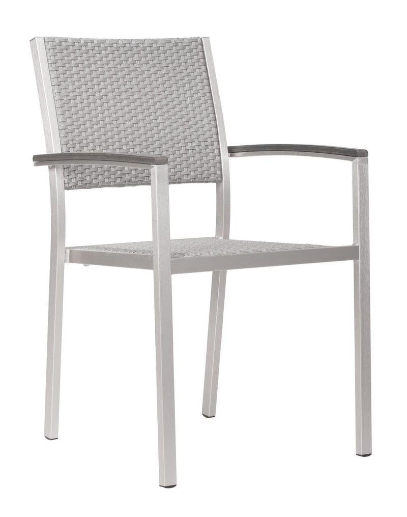 Campania Outdoor Dining Arm Chair - Set of 2 - Silver