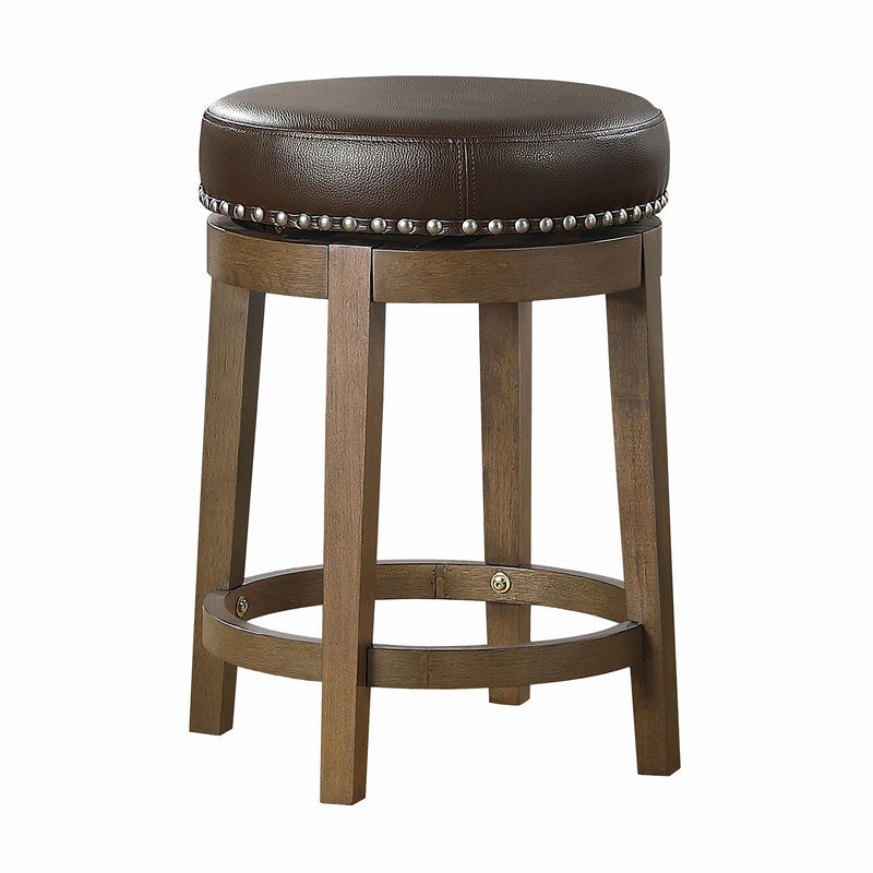 Curtis Round Swivel Counter Height Stool - Brown