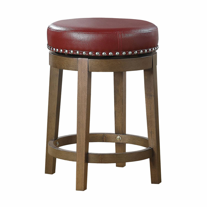 Curtis Round Swivel Counter Height Stool - Red