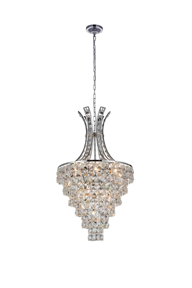 Chique 9 Light Chandelier - Chrome