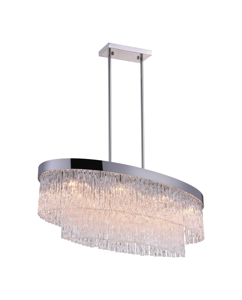 Carlotta 8 Light Island Lighting - Chrome