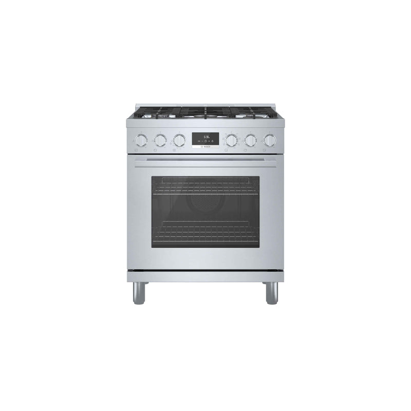 Bosch 30" Industrial Style Dual-Fuel Range Stainless Steel - HDS8055C