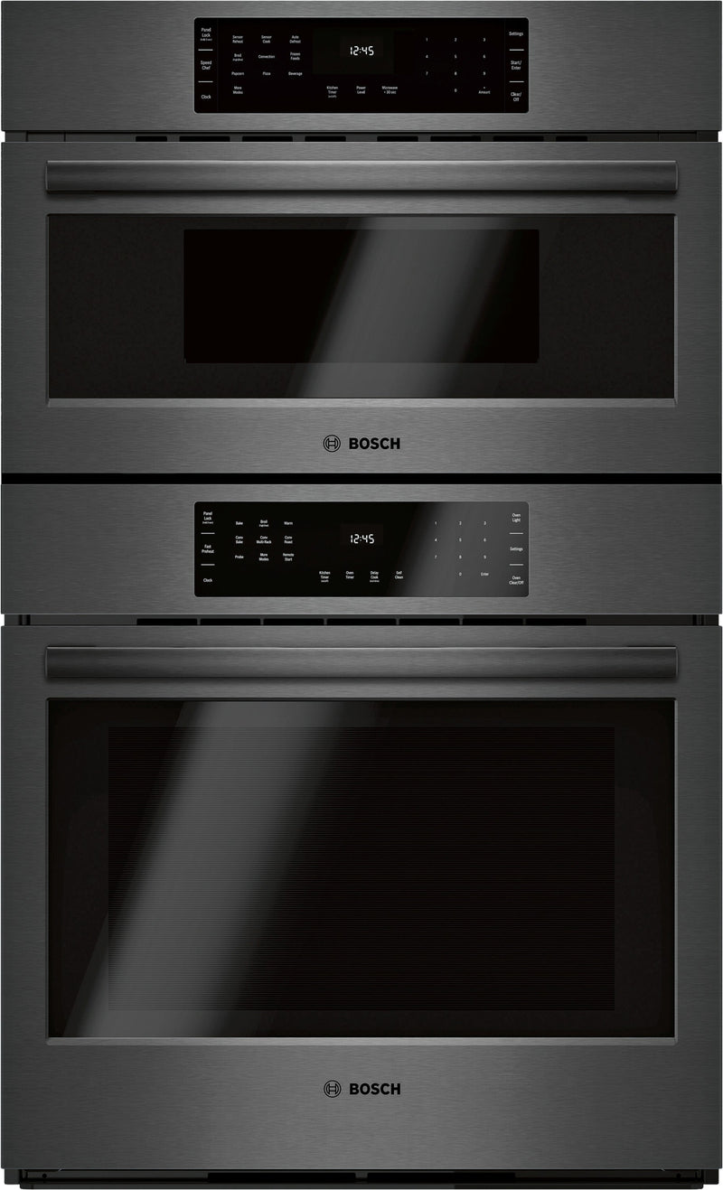 Bosch Black Stainless Steel 30" Combination Oven w/ Speed Oven - HBL8743UC