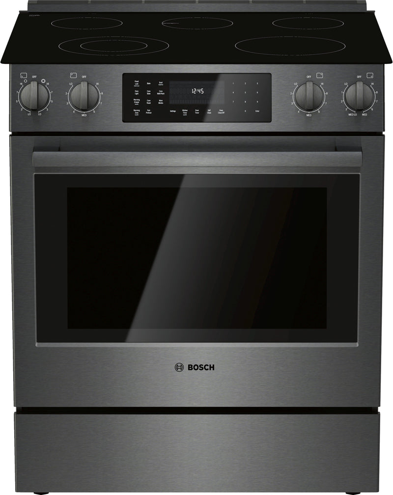 Bosch 30" Black Stainless Steel Electric Slide-in Range - HEI8046C