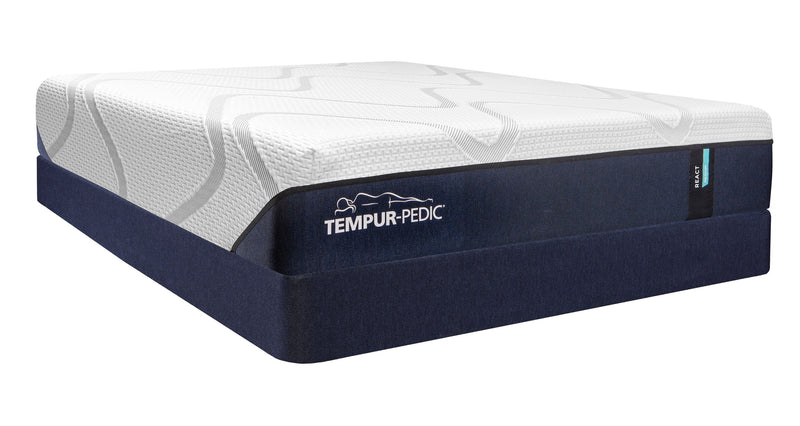 Tempur-Pedic React Cushion Firm King Mattress and Split Boxspring Set