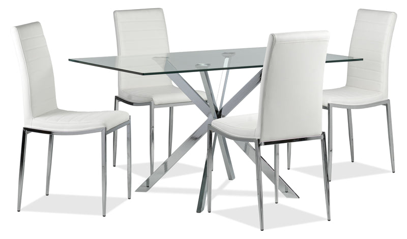 Ithaca 5-Piece Dinette Set - White