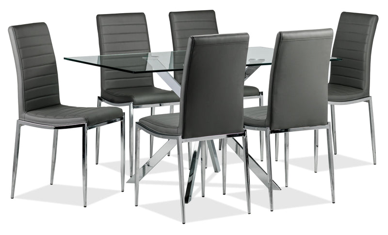 Ithaca 7-Piece Dinette Set - Slate