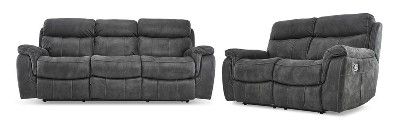 Braebeck Reclining Sofa and Loveseat Set - Grey