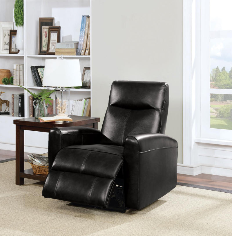 Aristocrat - V Leather Recliner - Black