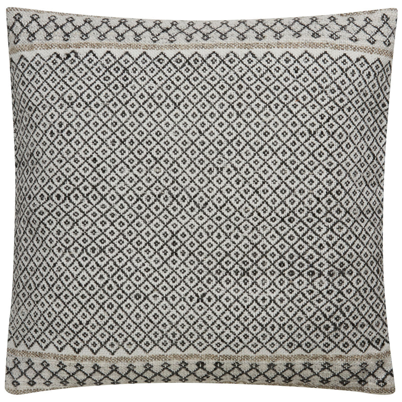 Forsyth Poly Fill Decorative Cushion - Gardenia/Raven (18"X18")