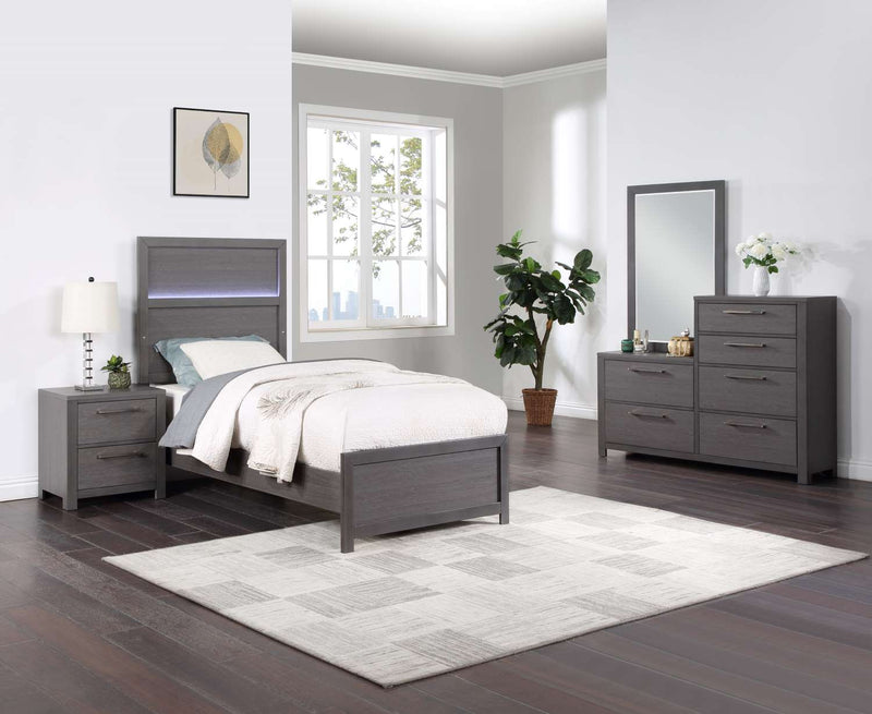 Tavis 6-Piece Twin Bedroom Set - Weathered Grey