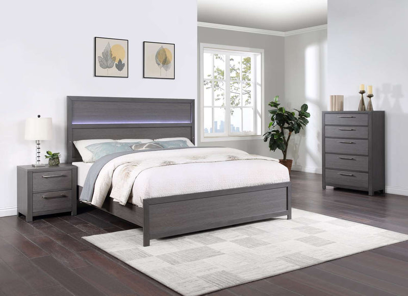 Tavis 5-Piece King Bedroom Set - Weathered Grey
