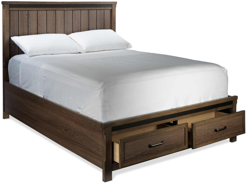 Verdandi King Bed - Rustic Oak