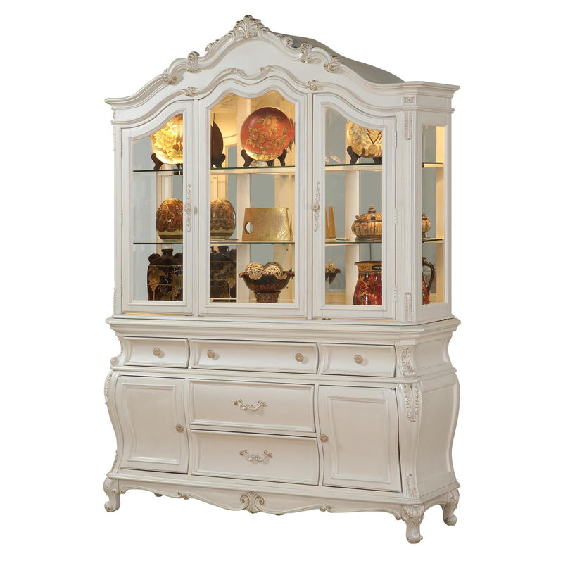 Dauphine Hutch and Buffet - Pearl White
