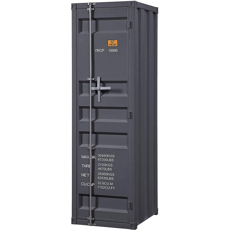 Konto Industrial Tall Wardrobe - Gunmetal Grey