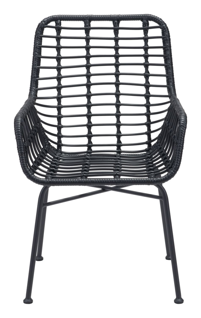 Erwood Outdoor Dining Arm Chair - Set of 2 - Black