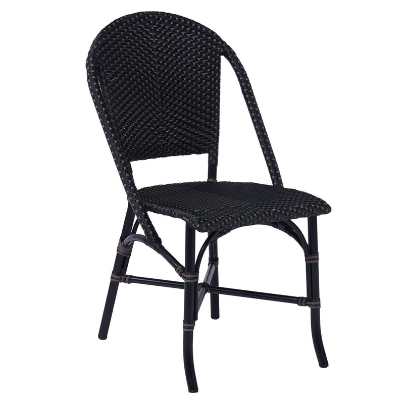 Okojima Outdoor Dining Chair - Black/Dark Brown