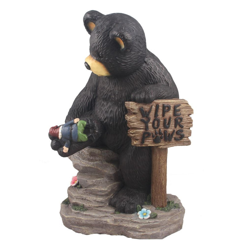 Wipe Your Pars Bear Statue - Black