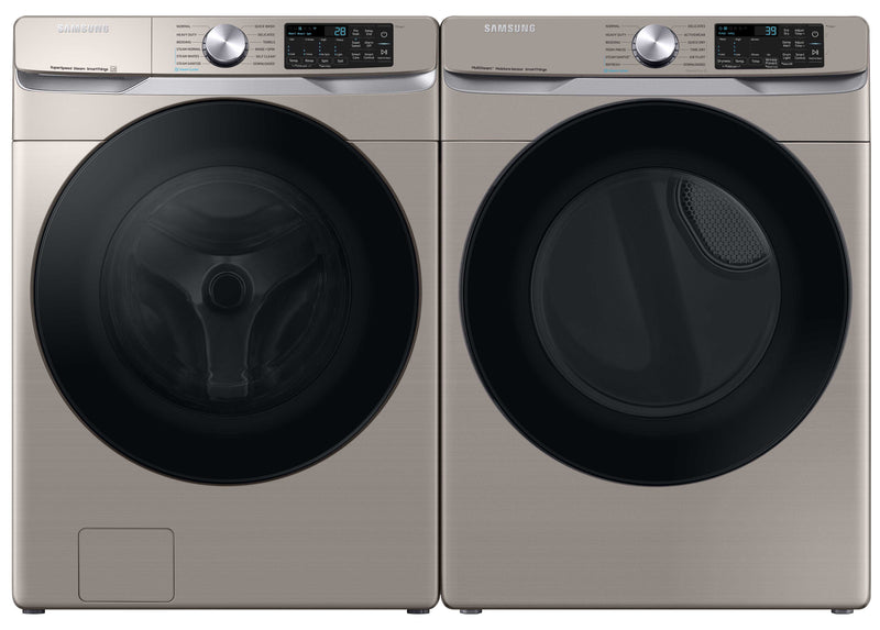 Samsung Champagne Front-Load Washer (5.2 cu. ft.) & Electric Dryer (7.5 cu. ft.) - WF45B6300AC/DVE45B6305C