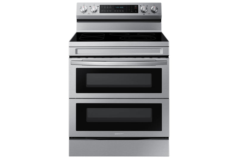 Samsung Stainless Steel 30" Dual Door Electric Freestanding Range with Air Fry (6.3 Cu. Ft.) - NE63A6751SS/AC