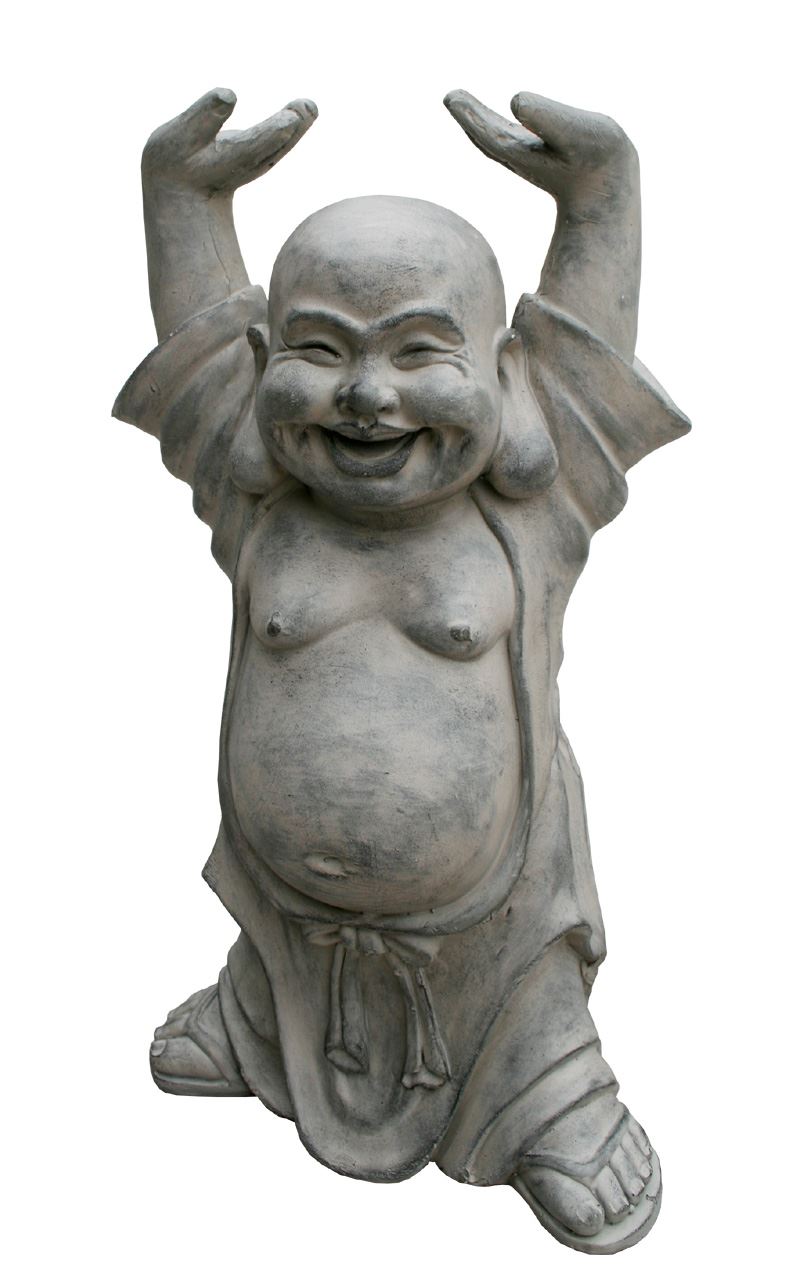 Lucky Strike Laughing Indoor/Outdoor Buddha Statue - Grey