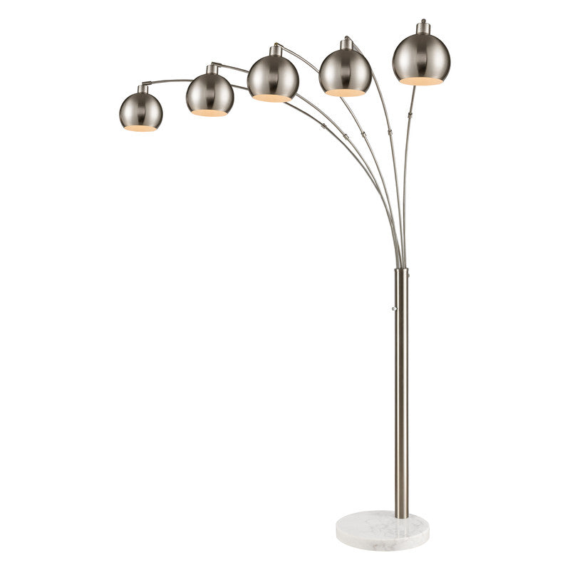 Shercier 5-Light Floor Lamp - Polished Nickel