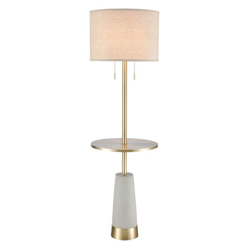 Pelado Concrete Linen 2-Light Floor Lamp - Light Grey