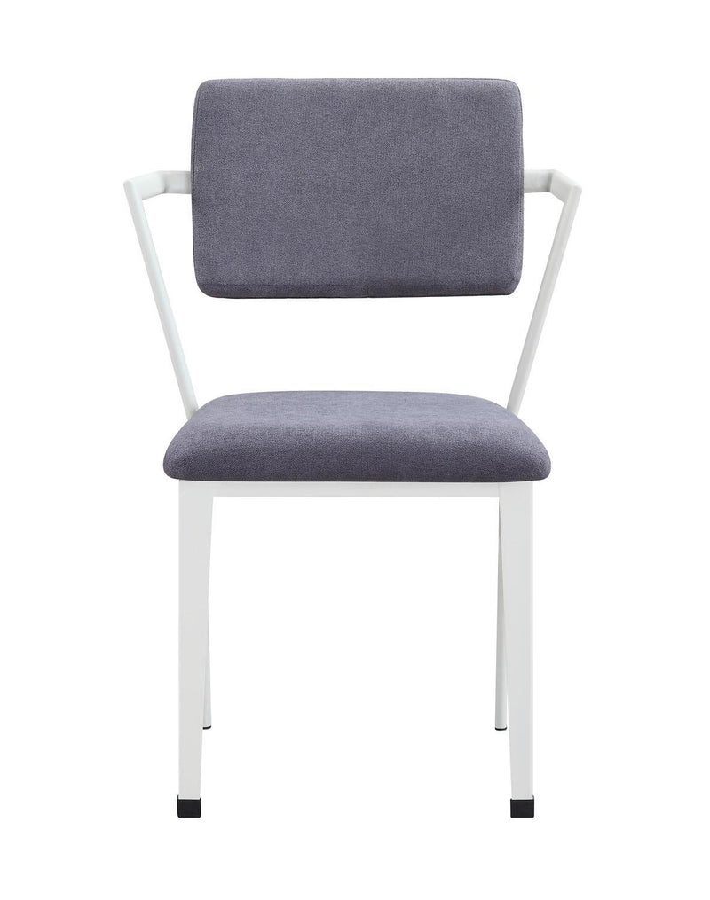 Konto Industrial Dining Chair - Set of 2 - White / Grey