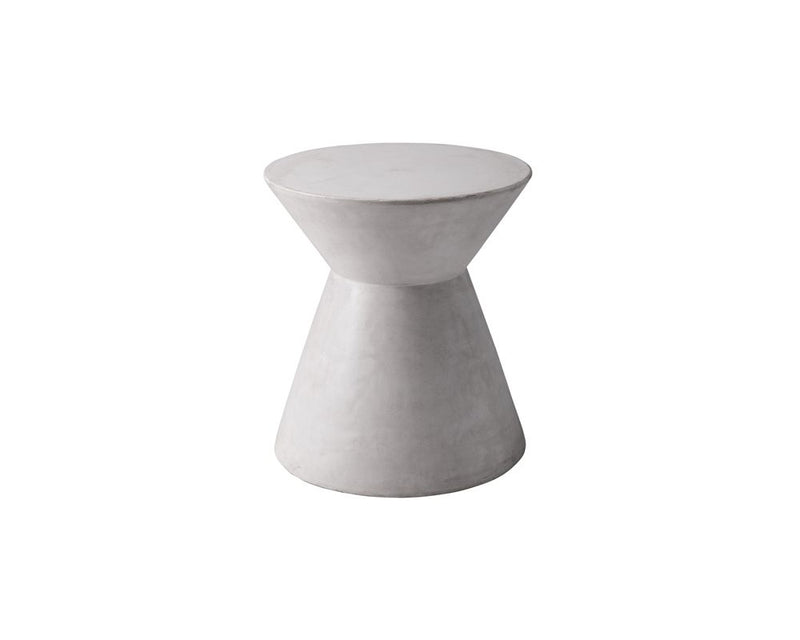 Gilbert Concrete End Table - White