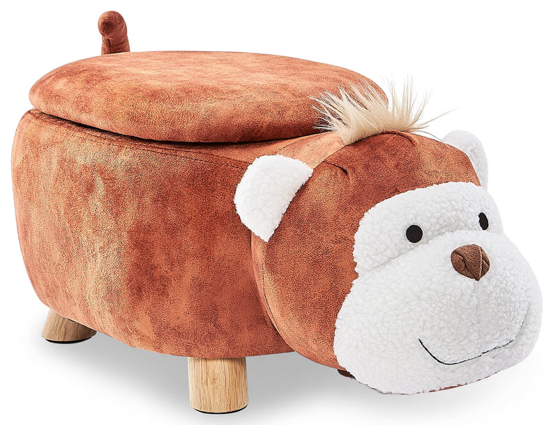 Zoo Companions Monkey Storage Ottoman - Brown