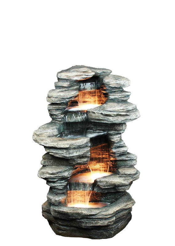 Calming Stone Waterall Fountain With Halogen Light