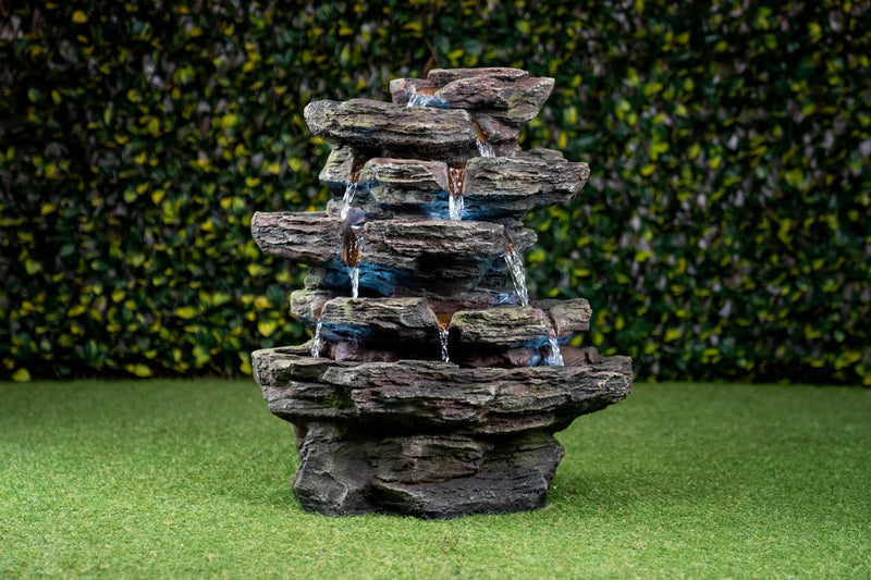 Ambient Stone Waterfall Fountain With LED