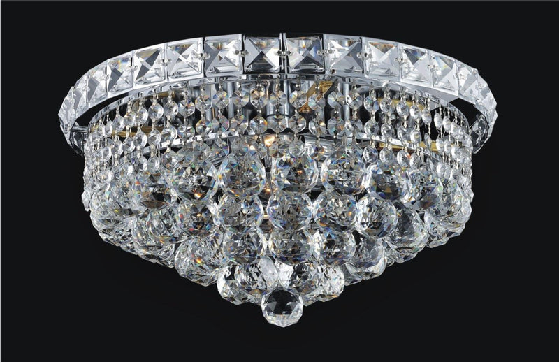 Luminous 4 Light Flush Mount - Chrome