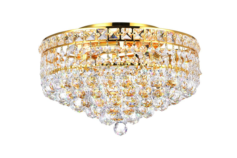 Luminous 4 Light Flush Mount - Gold