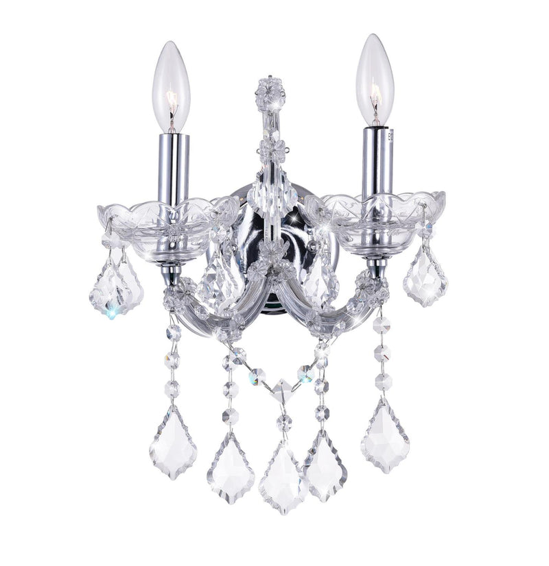 Maria Theresa 2 Light Wall Sconce - Chrome