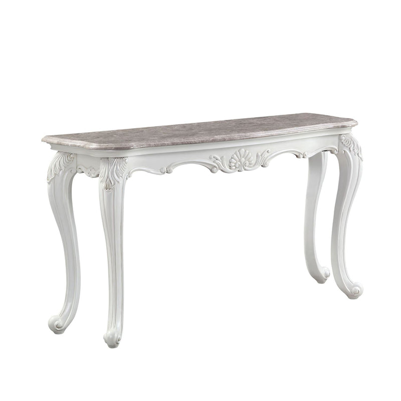 Uppsala Marble Sofa Table - White