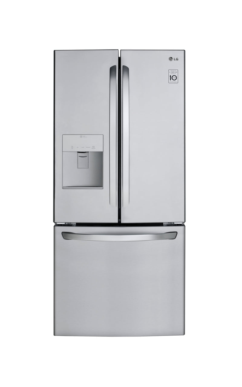 LG 30" Smudge Resistant Stainless Steel French Door Refrigerator with Water dispenser (22 cu. ft.) - LRFWS2200S