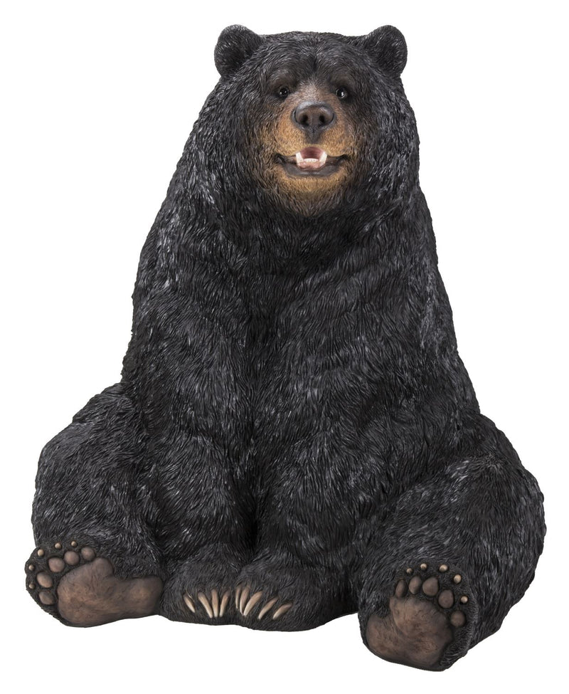 Sit Me Down Bear Statue - Black