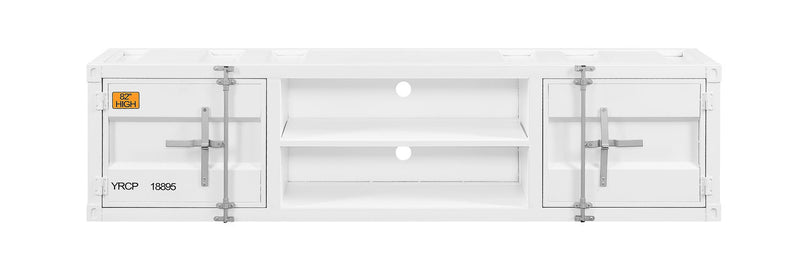 Konto Industrial TV Stand - White