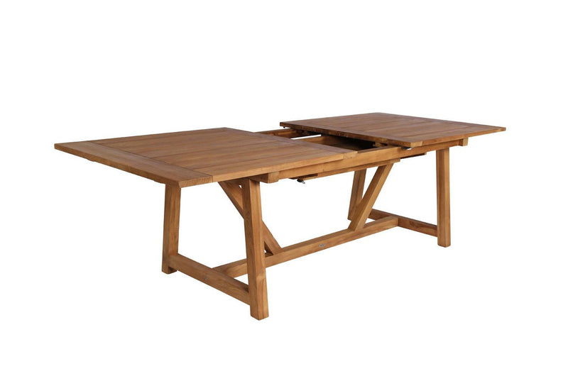 Jetia 78"-110" Teak Outdoor Extension Dining Table