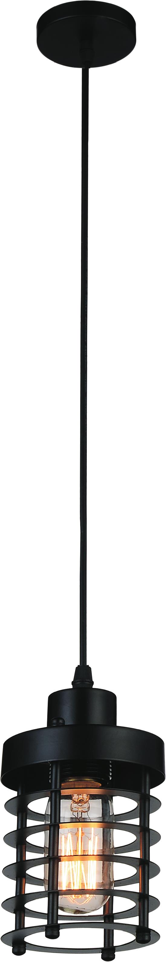 Bray 1 Light Pendant Light - Black