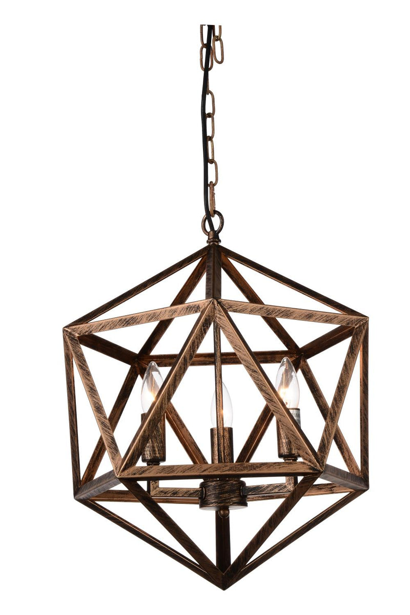 Amazon 4 Light Pendant Light - Antique forged copper