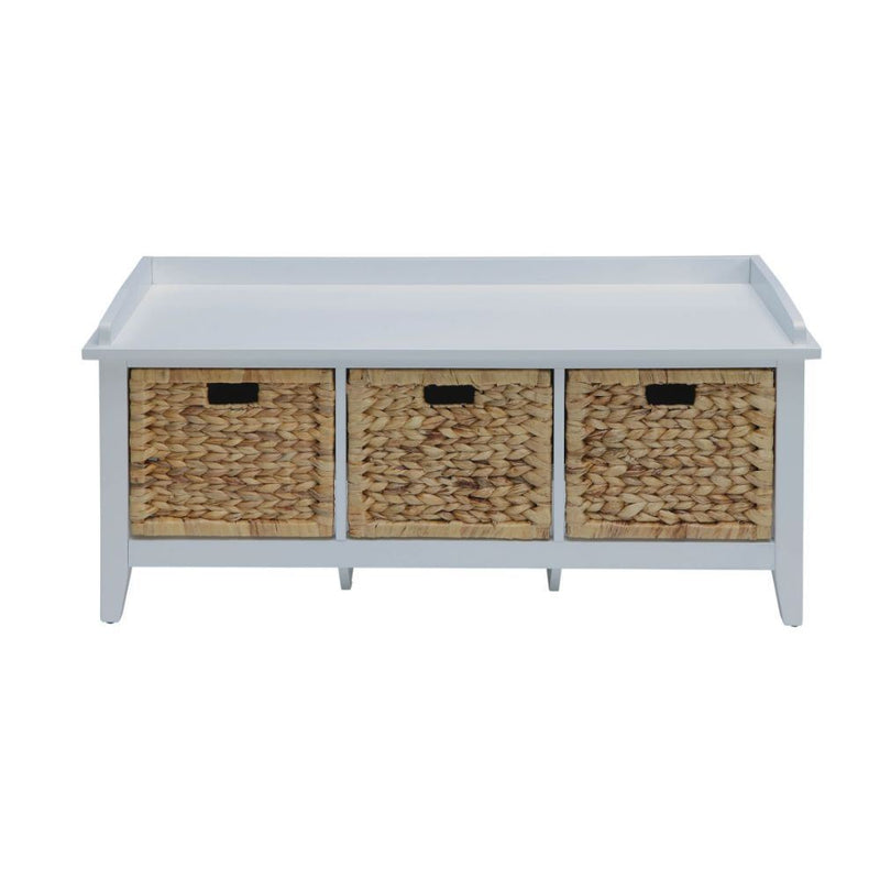 Free Flow Bench with Storage - White