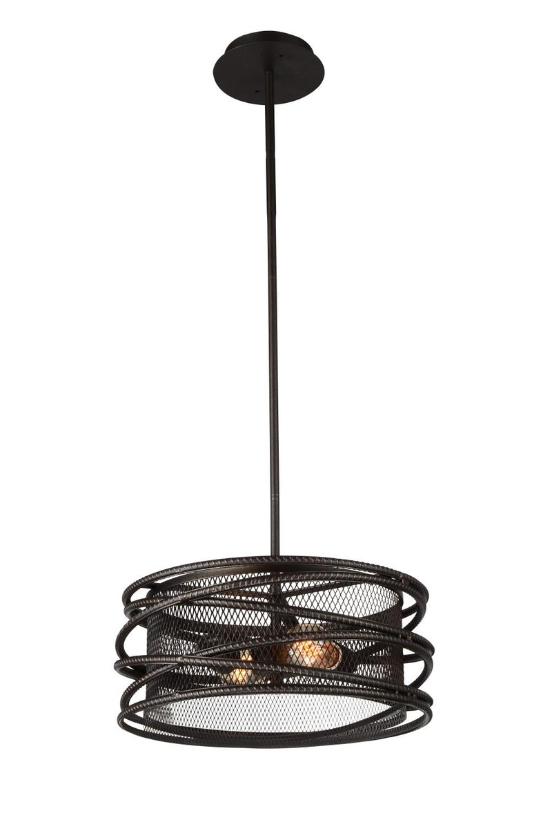 Darya 2 Light Pendant Light - Brown