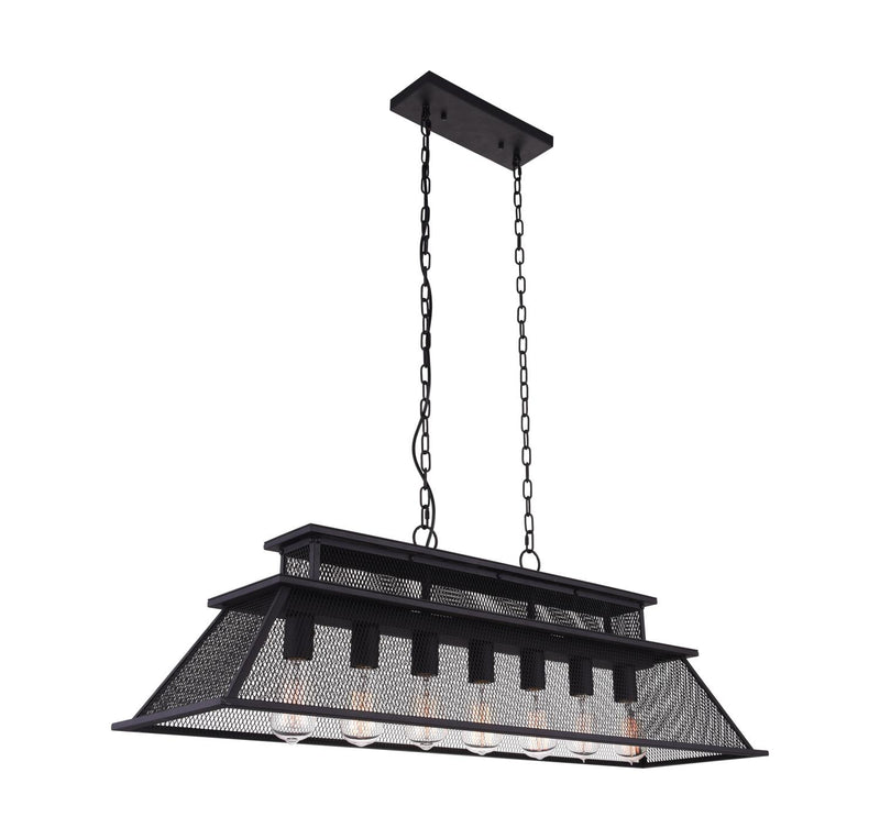 Savill 7 Light Island Lighting - Reddish Black