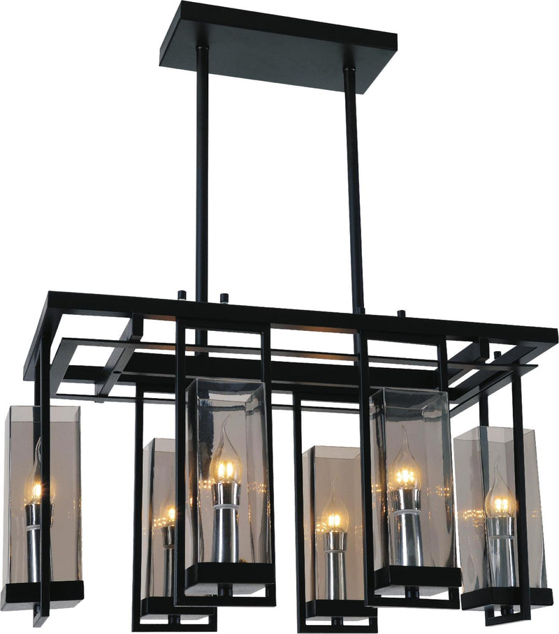 Vanna 6 Light Chandelier - Black